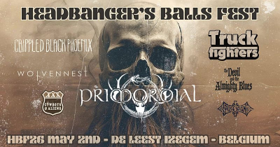 Headbanger’s Balls Fest 2026, Izegem op 2 mei 2026 met o.m. Primordial en Truckfighters – Preview