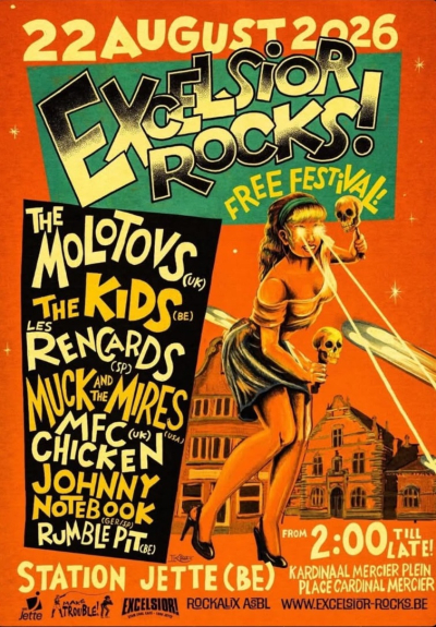 Excelsior Rocks : le punk et le garage-rock prennent le pouvoir à Jette le 22 août