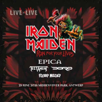 Concours Live Is Live 2026 – 1 duoticket te winnen voor het concert van Iron Maiden + guests in het Middenvijver Park in Antwerpen, op maandag 29 juni 2026