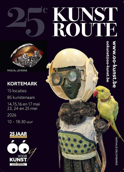 Jubileumeditie Kunstroute OOkunst Kortemark in mei en juni 2026